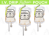 Patron I.V. Drip Therapy Drink Pouch, Tequila Drink Pouch, IV Drip Drink Bag, Cocktail IV, Tequila Glasses