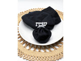 White Acrylic Napkin Rings, Shabbat Napkin Rings, Shabbat Hostess Gift, Shabbat Dinner Tablescape, Lucite Hebrew decor, Sabbath Gifts