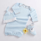 "Welcome Home Baby!" 3-Piece Layette Set (Blue) (Personalization Available)
