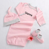 "Welcome Home Baby!" 3-Piece Layette Set in Keepsake Gift Box (Pink) (Personalization Available)