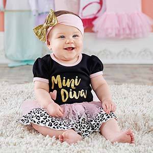 My First Fashionista Outfit with Headband (0-6 mos)
